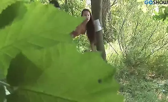 Erotic LongHaired Brunette Wilderness Orgy